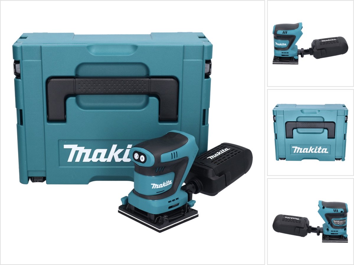 Makita DBO 481 ZJ accu vlakschuurmachine 18 V 112 x 102 mm + Makpac zonder accu zonder lader