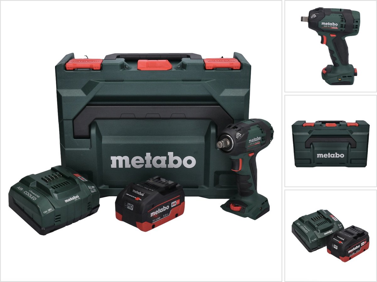 Metabo SSW 18 LTX 300 BL accu-slagmoersleutel 18 V 300 Nm 1/2" borstelloos + 1x accu 5,5 Ah + oplader + metaBOX