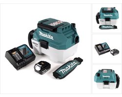 Makita DVC 750 LRM1X3 accustofzuiger nat- en droogzuiger 18 V draagbaar + 1x 4,0 Ah accu en lader - zonder accessoires
