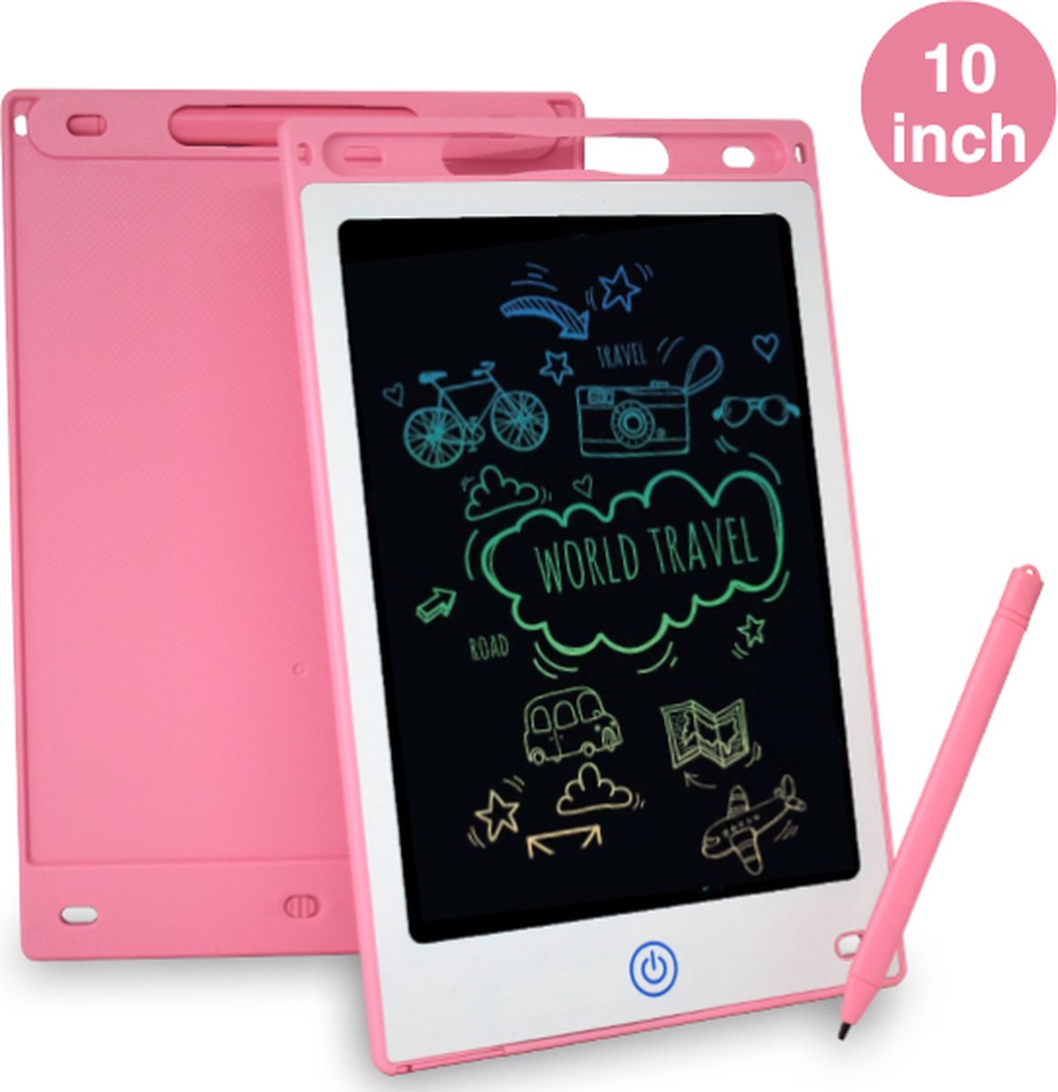 Tekenbord kinderen Kiraal - Tekentablet - LCD Tekentablet kinderen - Grafische tablet kinderen - Kindertablet Roze - 10 inch