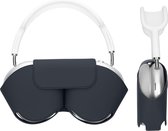 Housse kwmobile pour écouteurs supra-auriculaires - Compatible avec Apple AirPods Max - En polyester - En bleu foncé