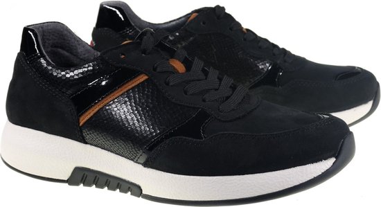 Gabor rollingsoft sensitive 76.948.87 - dames rollende wandelsneaker - zwart - maat 37.5 (EU) 4.5 (UK)