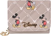 DISNEY Mickey Mouse Beige, kleine portemonnee met rits 11x8 cm