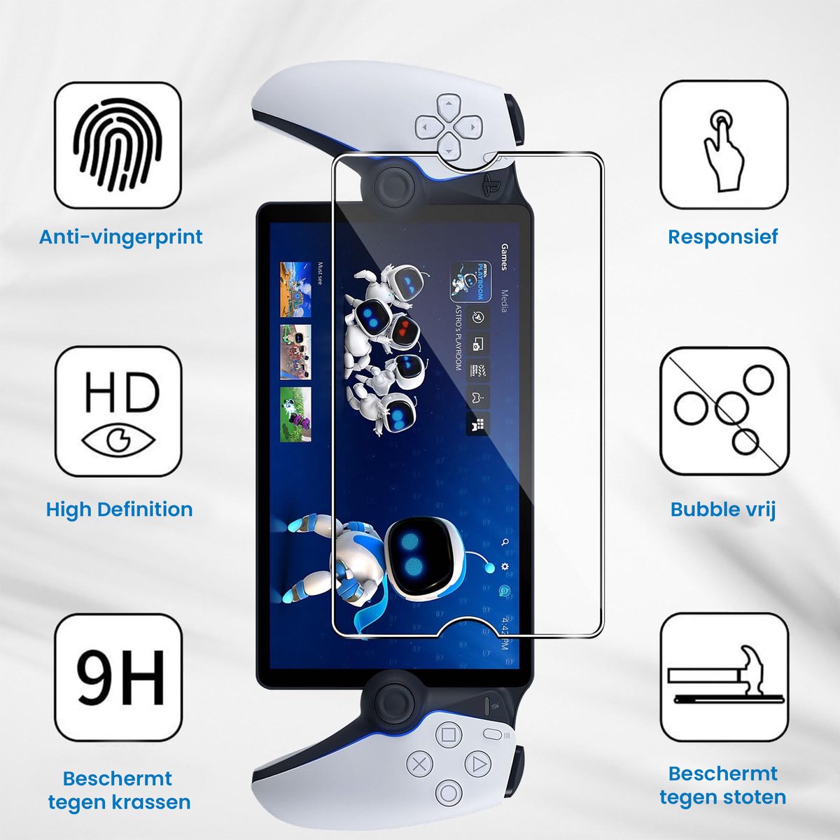 YONO Screen Protector geschikt voor Playstation Portal - Gehard Glas - Krasbestendig - PS5 Portable Accessoires - 2 stuks – foto 3
