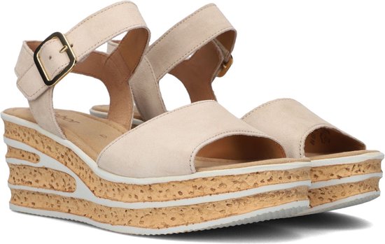 Gabor 651 Sandalen - Met Sleehak - Dames - Beige - Maat 42