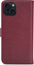 My Style Telefoonhoesje geschikt voor Apple iPhone 15 Hoesje | My Style Flex Wallet Bookcase Portemonnee | Pasjeshouder voor 3 Pasjes | Telefoonhoesje voor Pinpas / OV Kaart / Rijbewijs - Bordeaux | Bordeaux rood