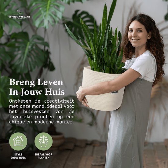 Bestseller #1 Basket by Sophie Paniers à linge - Panier de Rangement Goteborg ( Wit Petit) - Panier à Linge - Paniers à Linge - Sac à Linge - 22 L