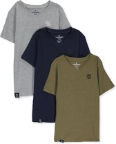 Vingino Melee V-neck Polo's & T-shirts Jongens - Polo shirt - Grijs - Maat M