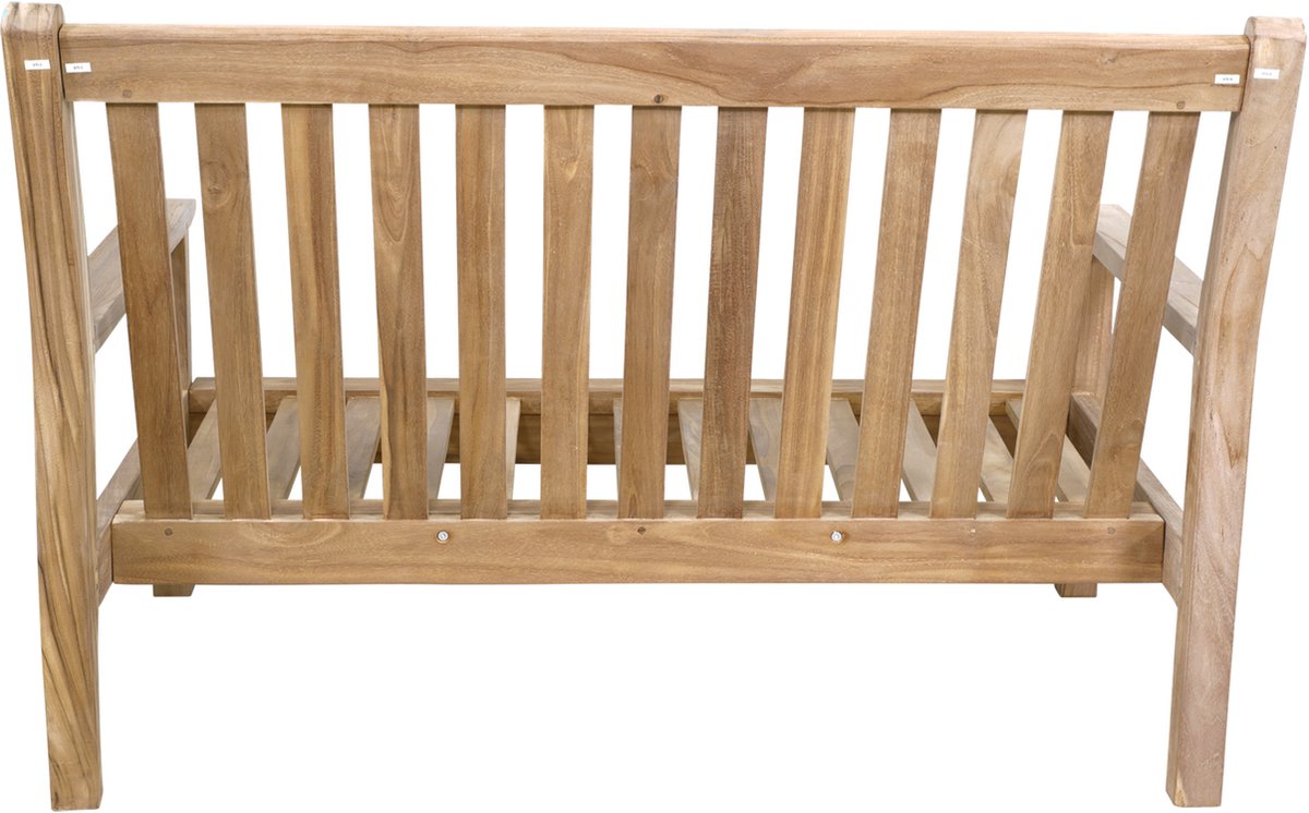 Lesli Living Loungebank Teak 124 cm incl. Kussen