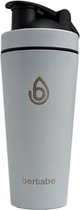 Bertabe® Shaker RVS - Wit - Stalen Shakebeker - Inclusief blenderbal - 900ml inhoud