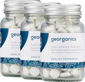 Georganics - Minerale tandpasta tabletten – Pepermunt - 3 stuks
