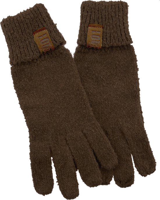 LOT83 Handschoen Roos - Vegan leren label - Handschoenen dames - Gloves - Bruin - 1 Size fits all