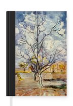 Notitieboek - Schrijfboek - Roze perzikbomen - Vincent van Gogh - Notitieboekje klein - A5 formaat - Schrijfblok