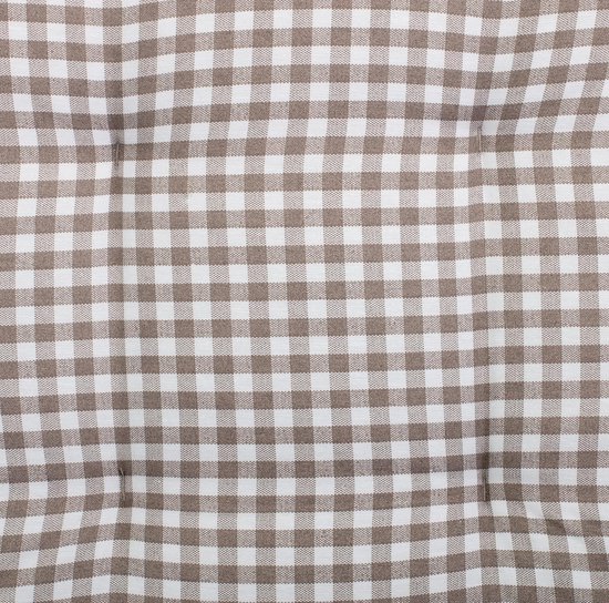 Brandsseller Zitkussen, stoelkussen, geruit kussen, zitkussen, tuinkussen, 4-delige voordeelverpakking, 40 x 40 cm, grijs