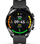 FlinQ Smartwatch Spectrum - Smartwatch dames & heren - Smartwatch android - Smartwatch kinderen - 45mm - Zwart