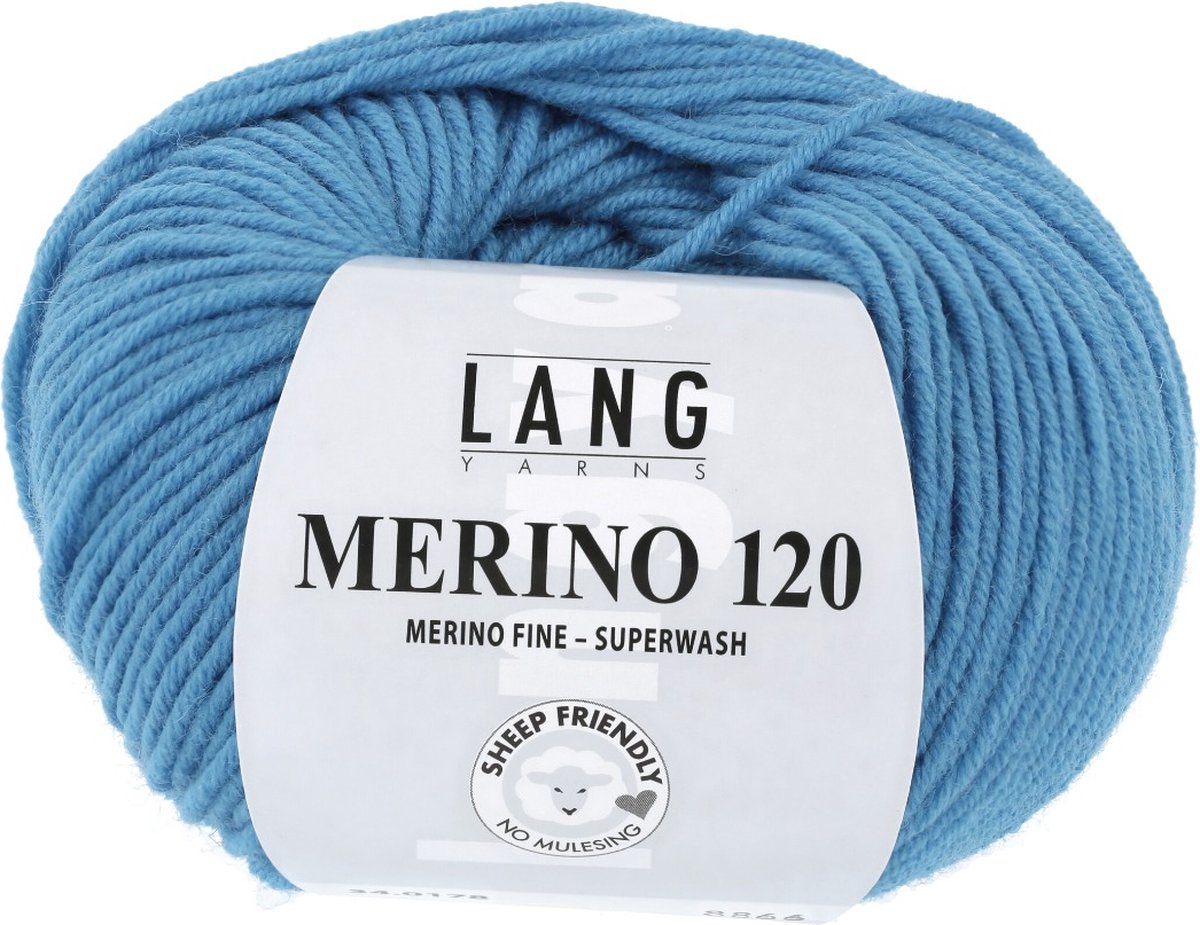 Lang Yarns Merino 120 - 178 turquoise - Merinowol Garen