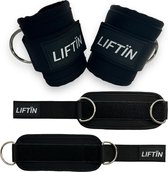 Liftin - Ankle Strap - Ankle Straps Fitness - Fitness Strap - Zwart