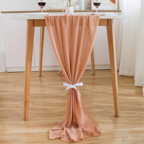 100%Mosel Vlies tafelloper, in karamel (30 cm x 25 m), decoratieve