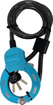 E-step Multi slot met kabel - 100CM - Kick-scooter en elektrische step slot - Gehard staal - Blauw