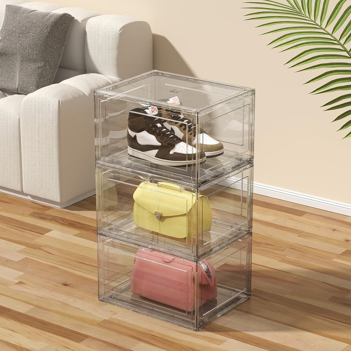 Online Europe - 3 Premium schoenenbox - Schoenen doos - Transparante Stapelbaar & Universeel