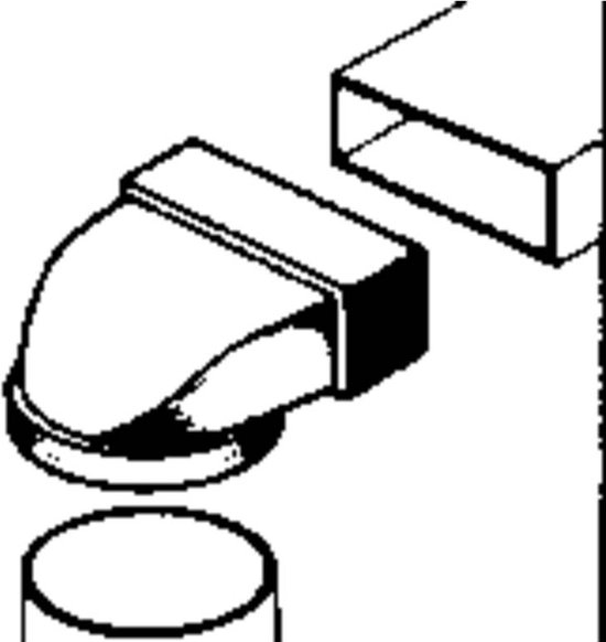 Wallair 20200114 Système de ventilation à conduit plat 100 Pièce de déflexion