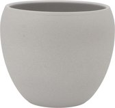 DK Design Bloempot/plantenpot - Vinci - lichtgrijs mat - voor kamerplant - D19 x H22 cm