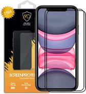 2-Pack Apple iPhone 11 - iPhone XR Screenprotectors - MobyDefend Screensavers Met Zwarte Randen - Gehard Glas - Glasplaatjes Geschikt Voor Apple iPhone 11 - iPhone XR