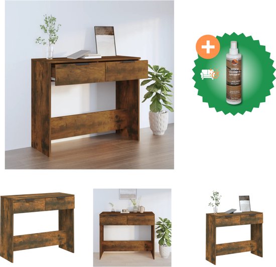 vidaXL - Sidetable - Artisanaal eiken - Gelaagd hout en metaal - 75x19.5x75 cm | Leen Bakker vidaXL - Sidetable - Artisanaal eiken - Gelaagd hout en metaal - 75x19.5x75 cm | Leen Bakker