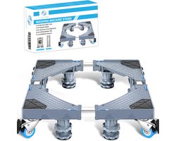Fleau Home Wasmachine Verhoger PRO - Max 500KG - Met Wielen - Verstelbaar - Droger, Koelkast Kast - Meubelroller - Stapelkit - Opbouwmeubel - Grijs