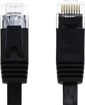 Internetkabel - 3 meter - CAT6 - Ultra dunne Flat Ethernet kabel - Netwerkkabel (1000Mbps) - Zwart - UTP kabel - RJ45 - UTP kabel