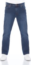 Wrangler Heren Jeans Broeken Texas Stretch regular/straight Fit Blauw Volwassenen Denim Jeansbroek Spijkerbroek heren