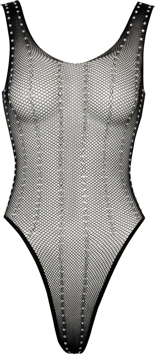 Goedkoopste Fantasy by Cottelli Collection - Glitter Net Body - Zwart