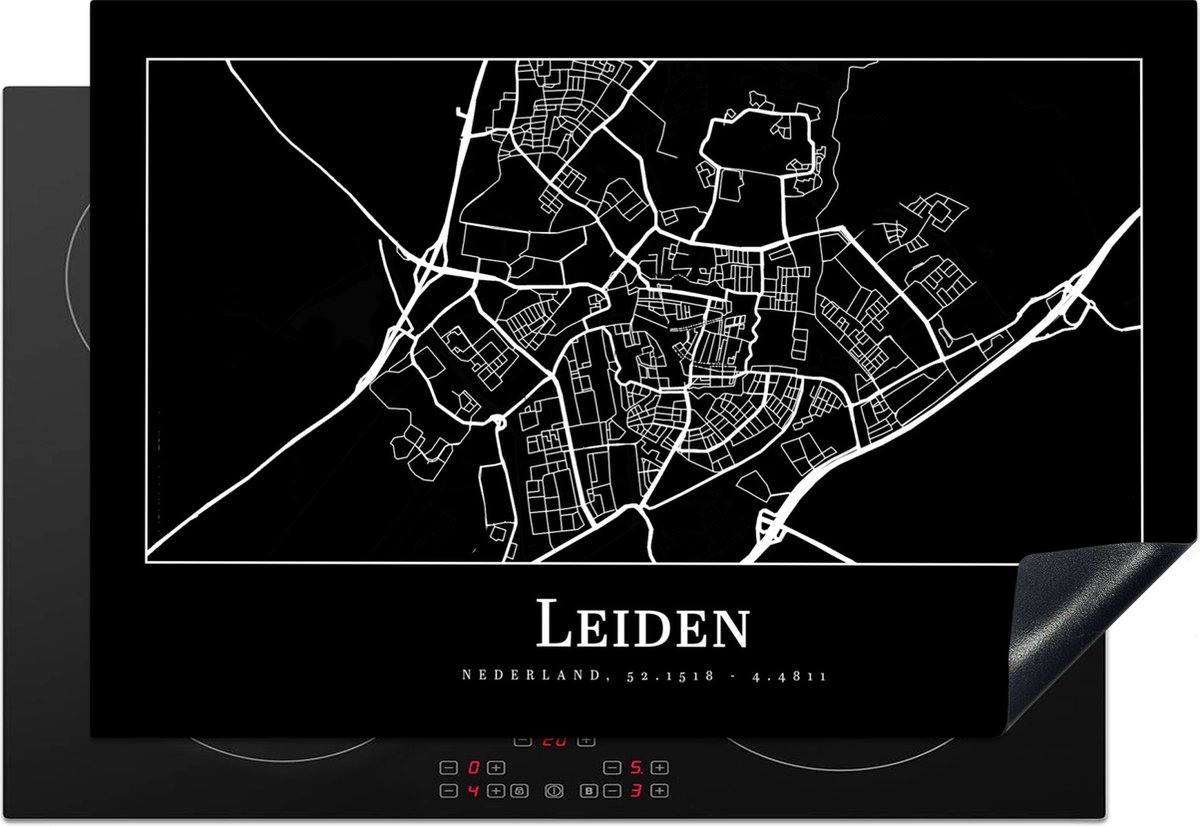 Inductie beschermer - Inductie Mat - Kookplaat beschermer - Leiden - Stadskaart - Plattegrond - Kaart - Inductie beschermer - Inductie Mat - Kookplaat Beschermer - 76x51.5 cm - Afdekplaat inductie - Inductiebeschermer