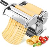 Bol.com Handmatige pastamachine met 7 verstelbare diktes 2 in 1 pastasnijder en klem voor verse spaghetti pasta lasagne pastamac... aanbieding