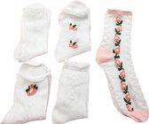 BamBella® 5 paar Sokken wit Huis sokken Maat 36 t/m 41