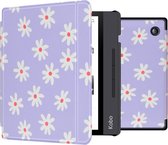 iMoshion Ereader Cover / Case Adapté pour Kobo Libra H2O - iMoshion Design Slim Hard Case Sleepcover Bookcase avec support - / Fleurs Distance
