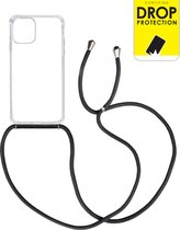 My Style Loop Doorzichtig Telefoonhoesje geschikt voor Apple iPhone 12 Mini Flexibel TPU Hoesje met koord - Transparant