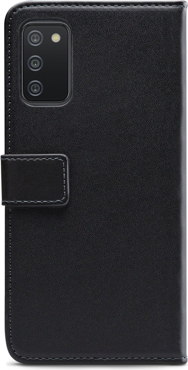 Samsung Galaxy A02s Bookcase hoesje - Mobilize - Effen Zwart - Kunstleer