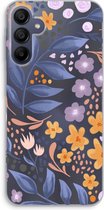 Case Company® - Hoesje geschikt voor Samsung Galaxy A15 hoesje - Flowers with blue leaves - Soft Cover Telefoonhoesje - Bescherming aan alle Kanten en Schermrand