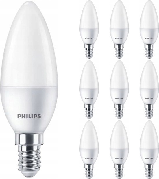 PHILIPS - Lampe LED E14 Pack de 10 - Corepro LEDcandle E14 Mat 2,8W 250lm - 840 Wit Naturel 4000K | Remplace 25W