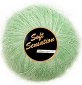 Soft sensation 062 Mintgroen imitatie mohair 10 bollen