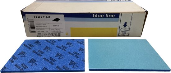 Sia Flat Pad - Schuurspons voor polysten en reinigen - 140 x 115 x 5 mm - P1000 super fijn - Prijs per doos ( inhoud 20 stuks)