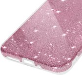 Case Geschikt voor Xiaomi Redmi 13C Glitter Silicone Halfstijf Dun, Roze
