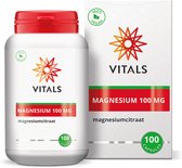 Vitals - Magnesiumcitraat - 100 mg - 100 capsules - goed opneembare, organische mineraalverbinding