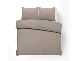 Husch Dekbedovertrek - Embossed Flower - 200x200/220 - Beige