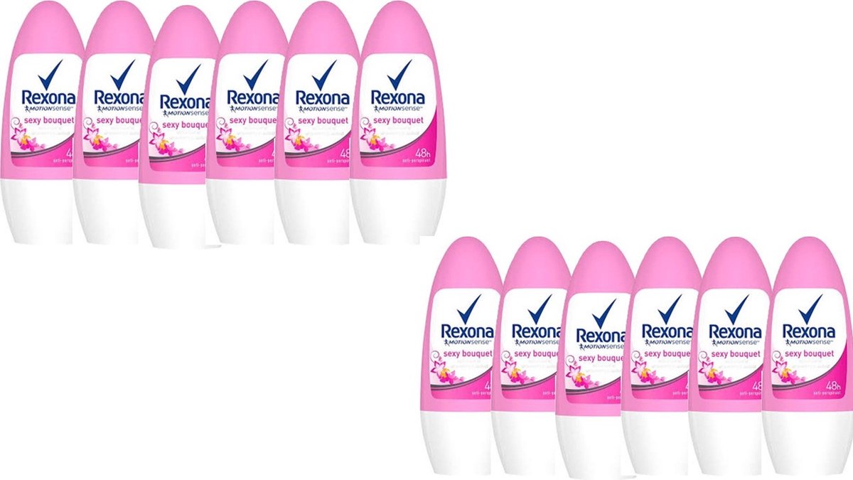 Goedkoopste Rexona Deo Roller Sexy Bouquet - Voordeelverpakking 12 x 50 ml