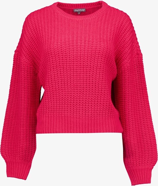 TwoDay gebreide dames trui roze - Maat XL