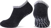 Homesocks sneaker antislip sokken - Yoga sokken - 46 - Blauw.