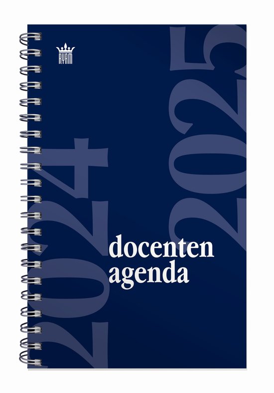 Ryam | Docenten agenda | 2024/2025 | Spiraal | 15 x 20 | 12 maanden | Blauw |