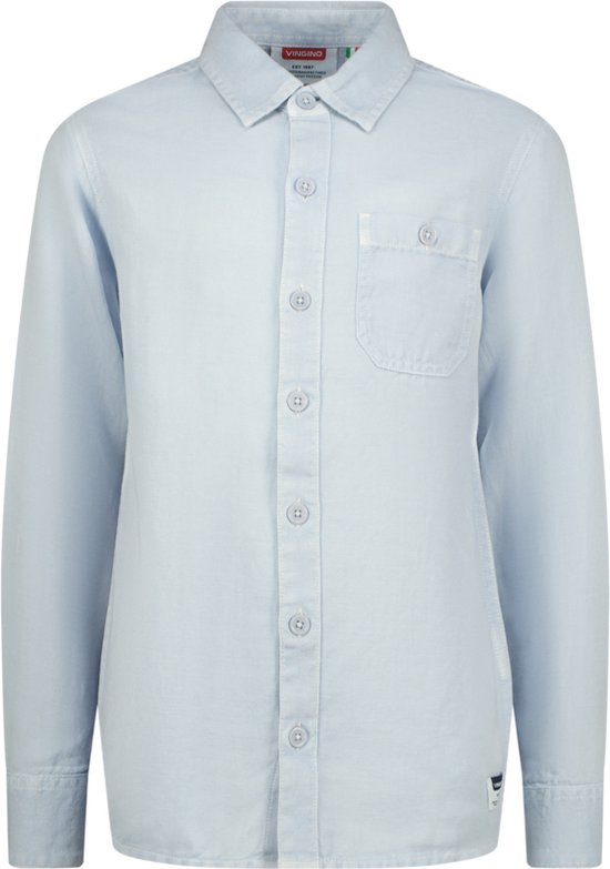 Vingino -Jongens Overhemd Lino-Blauw heather